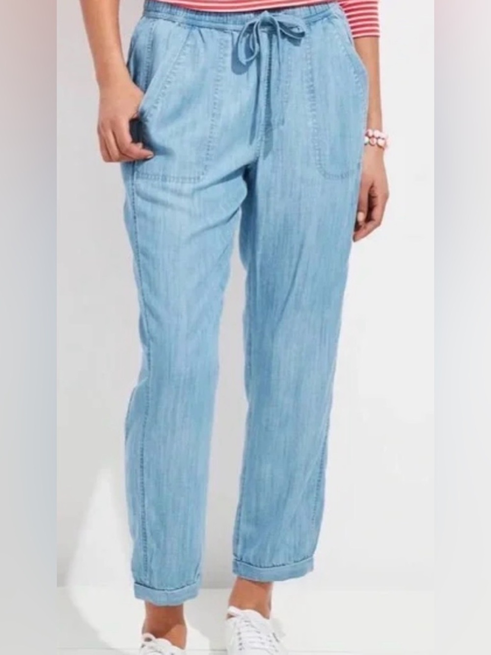 Vineyard Vines Light Blue Women's XS Chambray Dockside Joggers